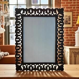 Picture Frame FOR 5x7"  Desk Table Modern Metal Scroll 7.25x9.25" Outer Size